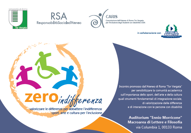 Vivere da Sportivi & #Zeroindifferenza. A scuola d’inclusione e integrazione all’Università di Tor Vergata